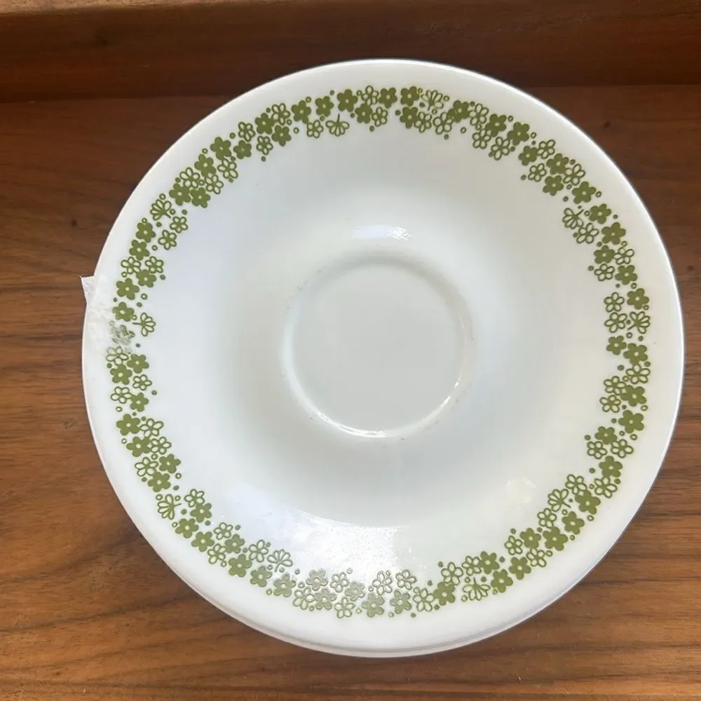 Corelle Spring Blossom Green saucer (Crazy Daisy) 10